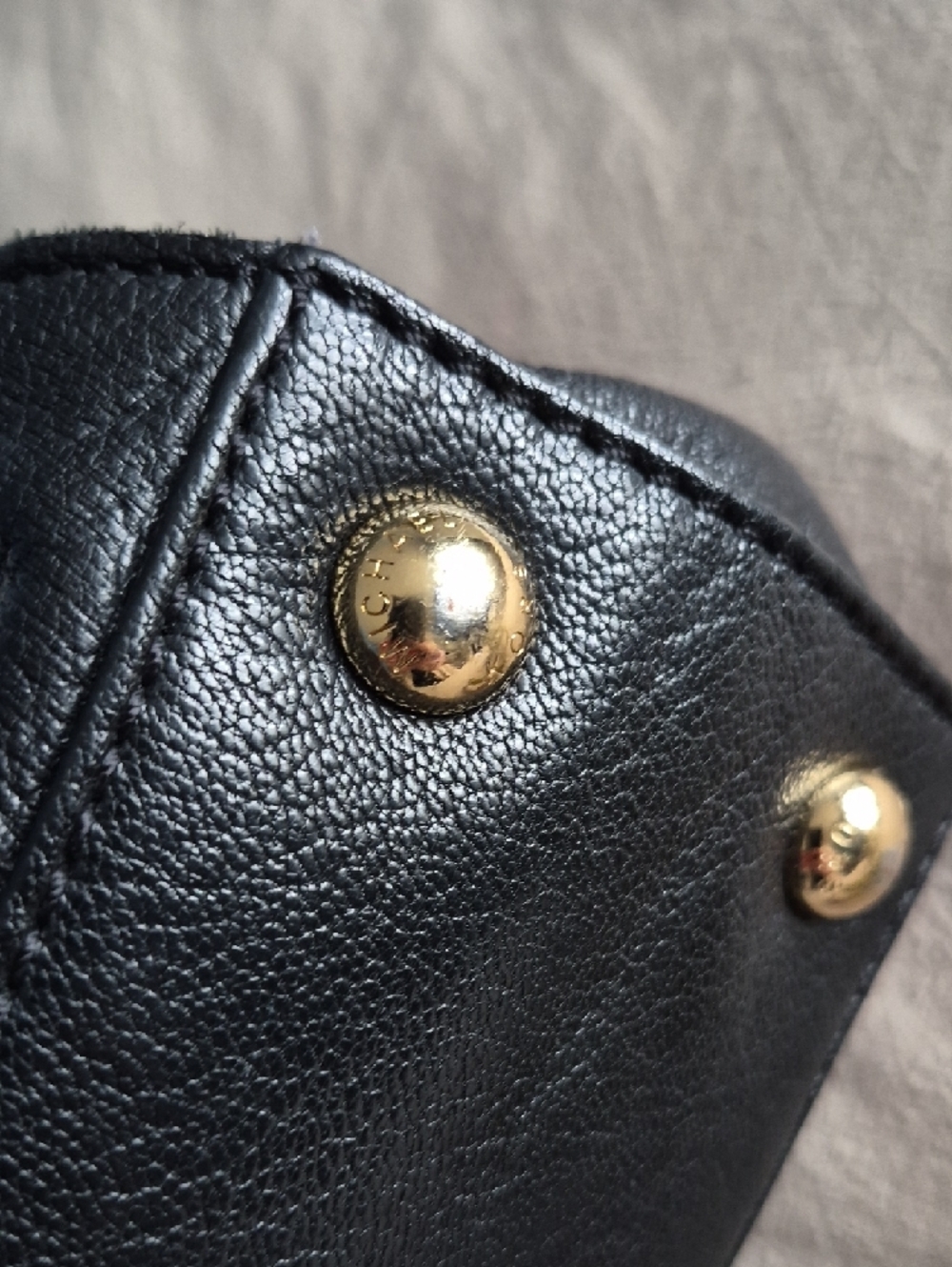 Michael Kors Black Leather Satchel with Gold-Tone Hardware - Picture 9 of 9